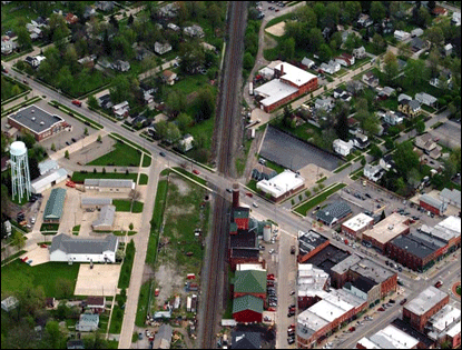 Existing alignment looking northeast