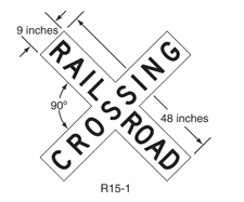 drawing of a crossbuck