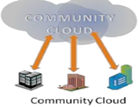 graphic of a community cloud computing model