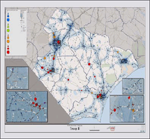 Figure 2. Hot spot crash analysis for NCSHP Troop B.