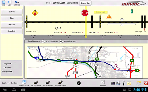 Screenshot of the MAVRIC application