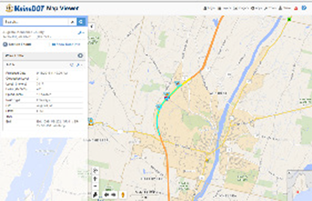 screenshot of MaineDOT’s Map Viewer showing Waze traffic